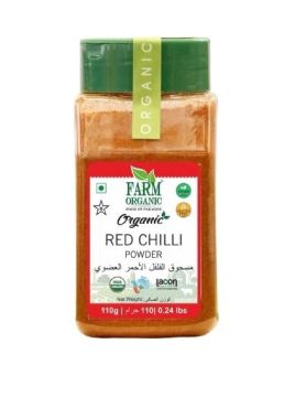 Farm Organic Gluten Free Red Chili Powder, 110G